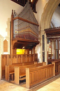 Wadsworth organ, St. Mary and St. Bartholomew, Cranborne